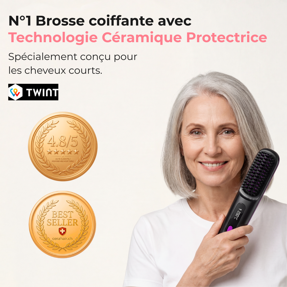 Brosse CeraHair pour Cheveux Courts